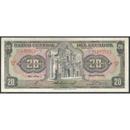 Ecuador 20 Sucres 24 May 1980 LF Firma 5 P115b