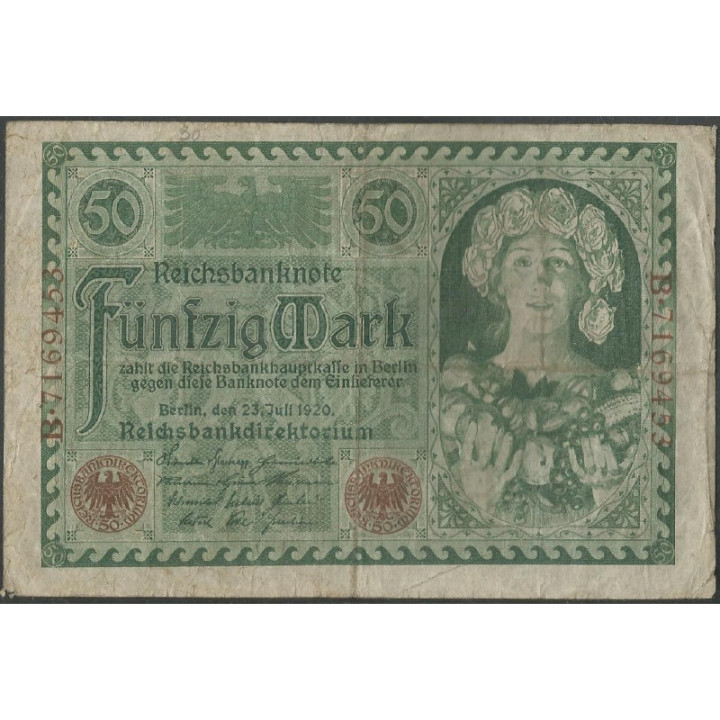 Alemania 50 Mark 23 Jul 1920 P68