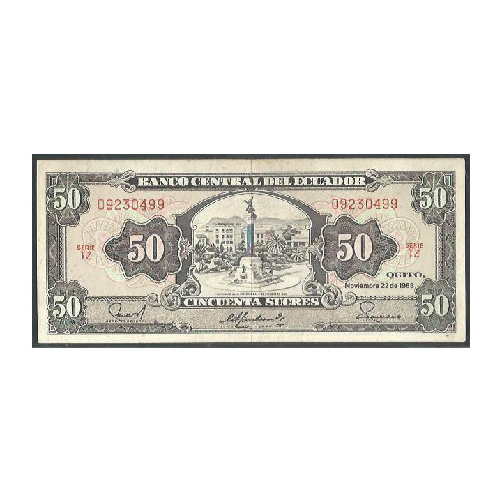 Ecuador 50 Sucres 22 Nov 1988 TZ Firma 1 P122a