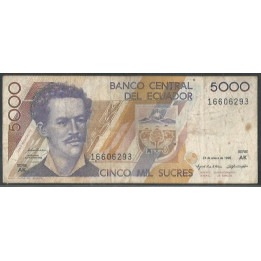 Ecuador 5.000 Sucres 31 Ene 1995 AK P128b