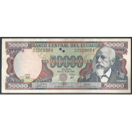 Ecuador 50.000 Sucres 10 Mar 1999 AF P130c