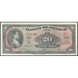 Mexico 20 Pesos 24 Abr 1963 AIF P54k