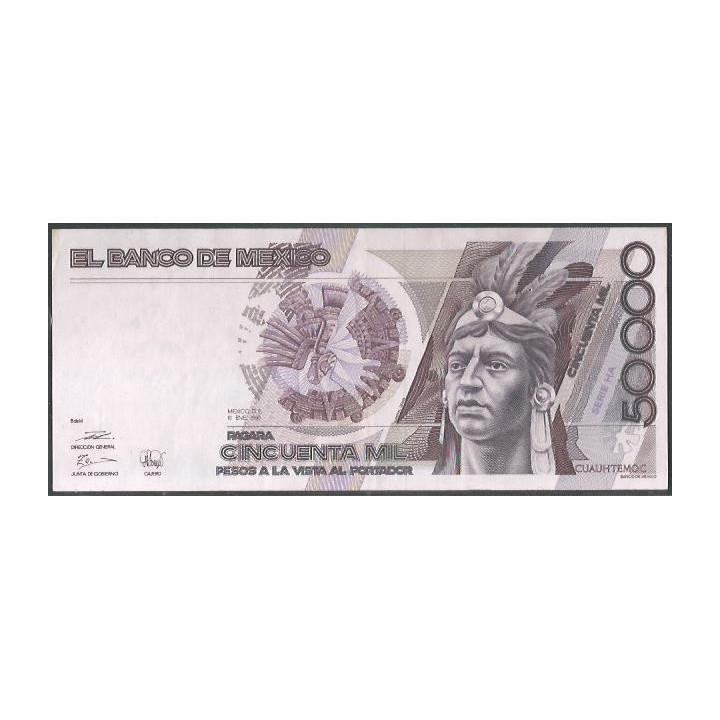 Mexico 50.000 Pesos 10 Ene 1990 Serie HA P93b
