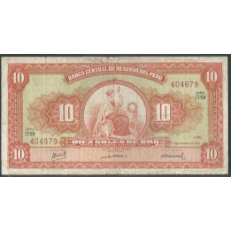 Peru 10 Soles 23 Feb 1968 P84a