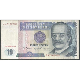 Peru 10 Intis 17 Ene 1986 P128