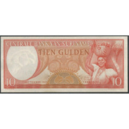 Suriname 10 Gulden 1 Sep 1963 P121b