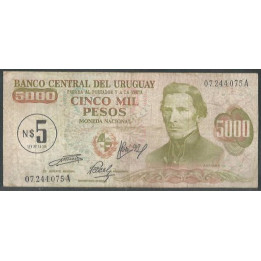 Uruguay 5 Nuevos pesos ND1975 P57