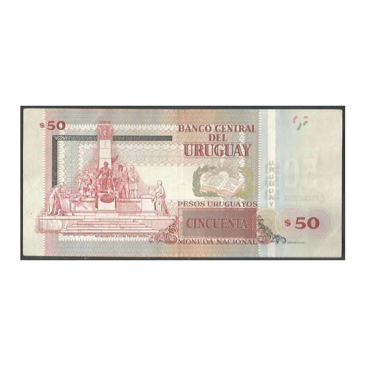 Uruguay 50 Pesos 2015 F P94 reverso