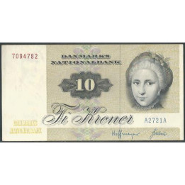 Dinamarca 10 Kroner 1972 P48a