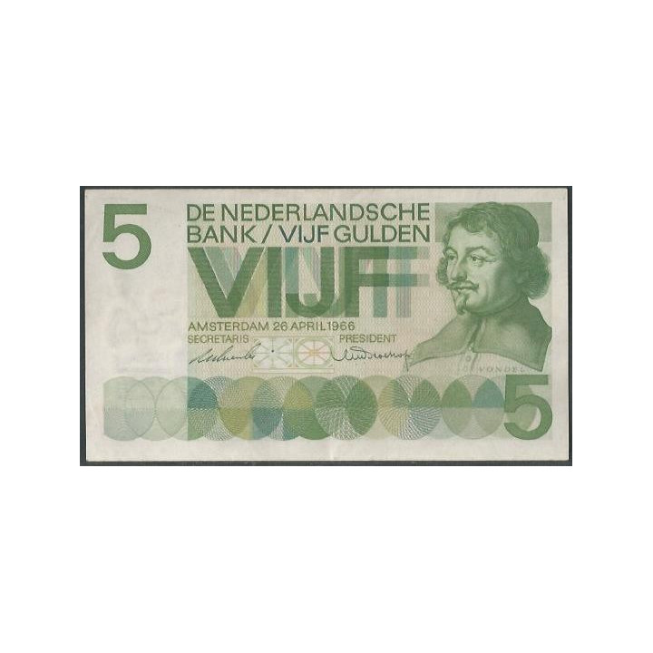 Holanda 5 Gulden 26 Abr 1966 P90a