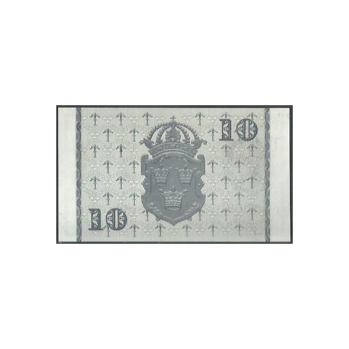 Suecia 10 Kronor 1953 P43a reverso