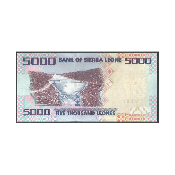 Sierra Leona 5.000 Leones 27 Abr 2021 P32f reverso