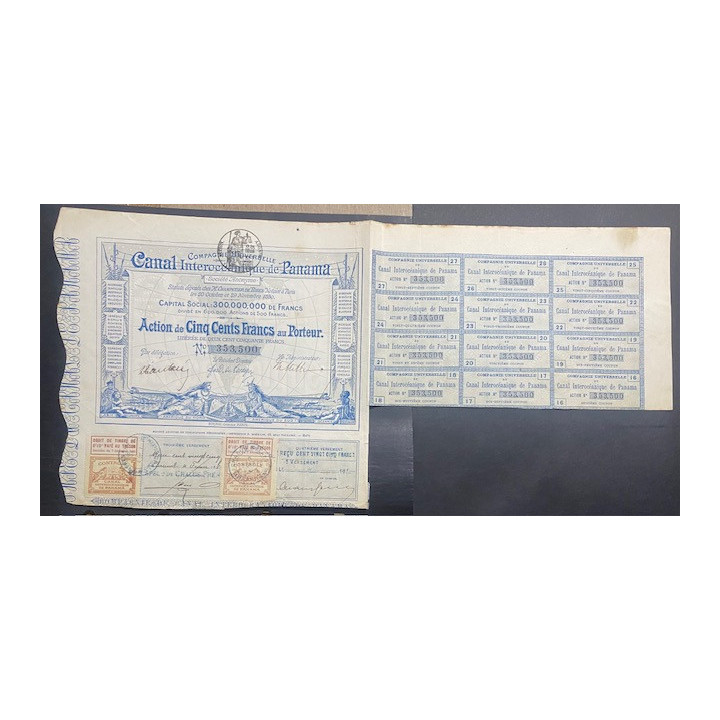 Canal Interoceanique de Panama 500 Francs 29 Nov 1880