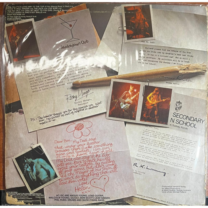 AC/DC - High Voltage reverso