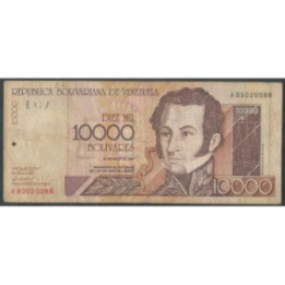 Venezuela 10.000 Bolivares 25 May 2000 A 8 Dig P85a