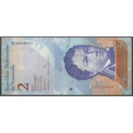 Venezuela 2 Bolivares 20 Mar 20079 A 8 Dig P88a