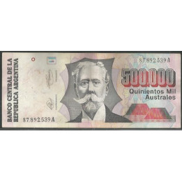 Argentina 500.000 Australes ND1991 Serie A Firma 2 P338