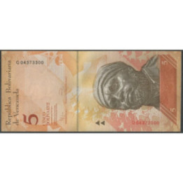 Venezuela 5 Bolivares 3 Feb 2011 Q 8 Dig P89d