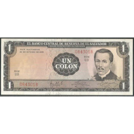 El Salvador 1 Colon 24 Oct 1972 P115a