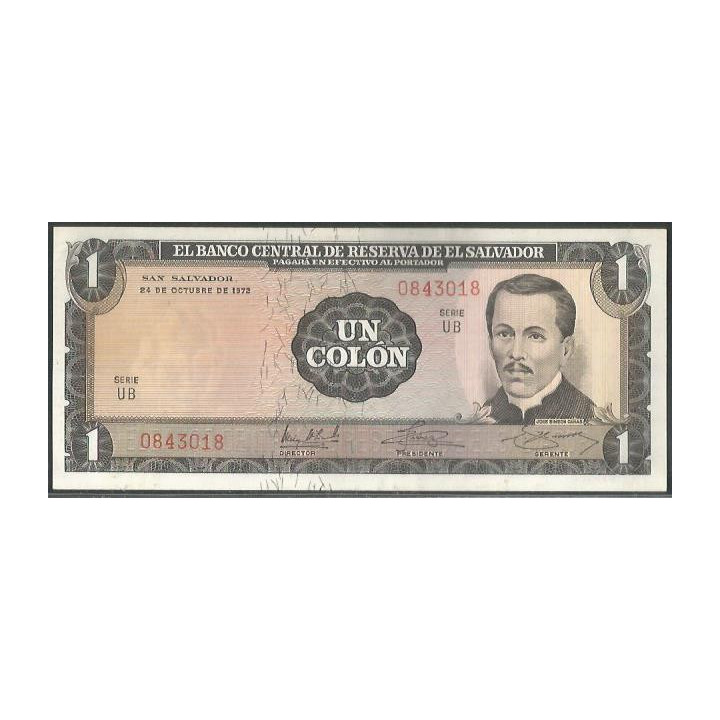 El Salvador 1 Colon 24 Oct 1972 P115a