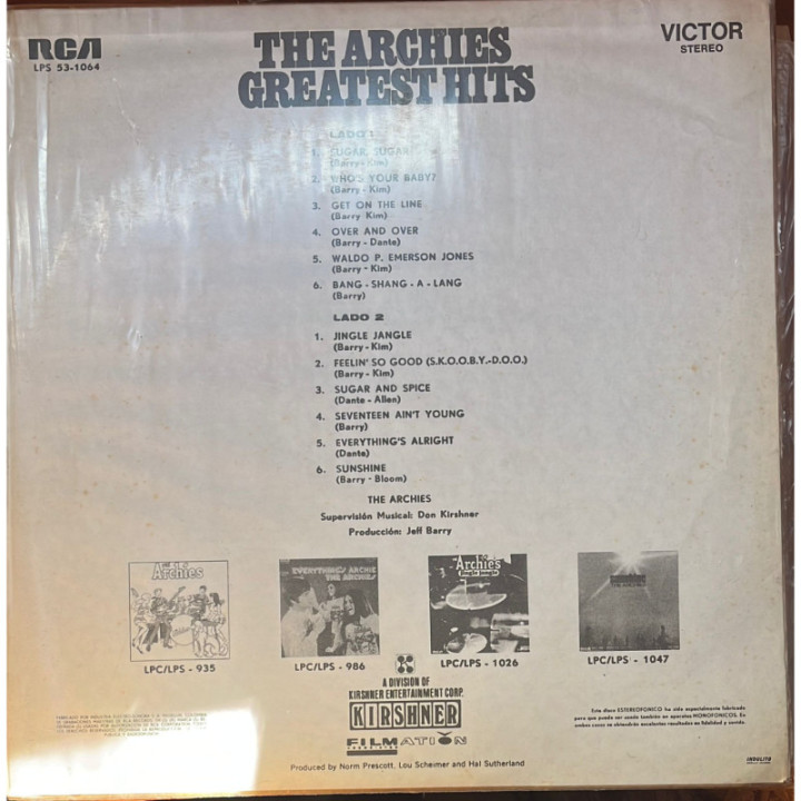 The Archies - The Archies Greatest Hits reverso