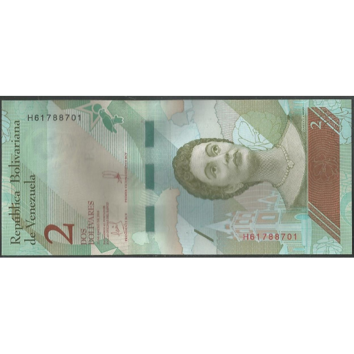 Venezuela 2 Bolivares 15 Ene 2018 H 8 Dig P101