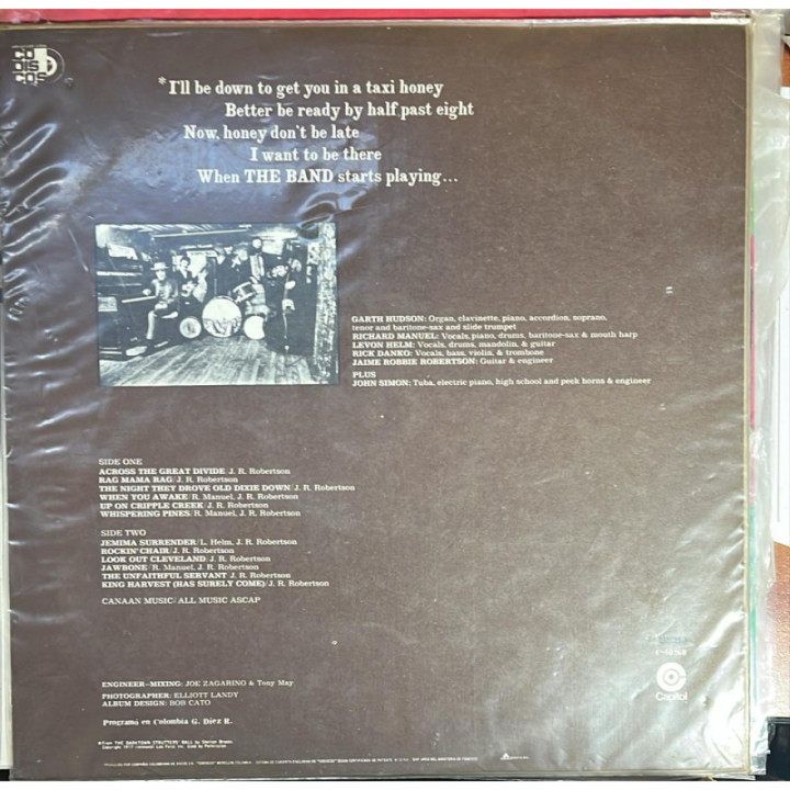 The Band - The Band reverso