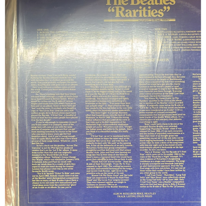 The Beatles - '' Rarities'' reverso