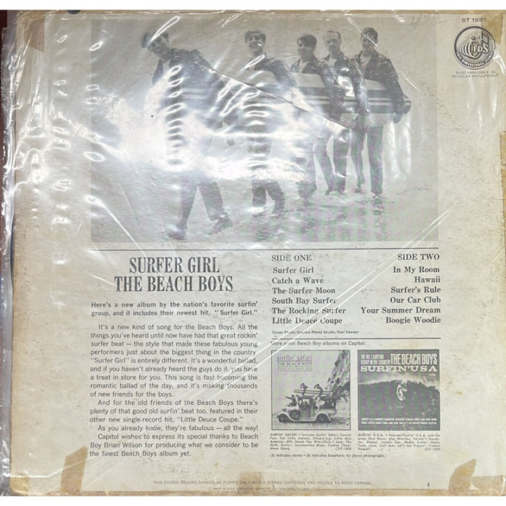 The Beach Boys - Surfer Girl reverso