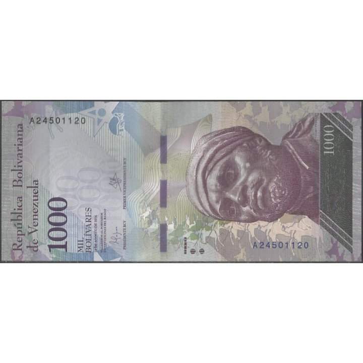Venezuela 1.000 Bolivares 18 Ago 2016 A 8 Dig P95a