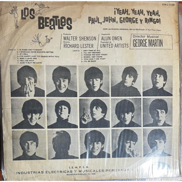 The Beatles - ¡ Yeah yeah yeah Paul John Geroge y Ringo reverso