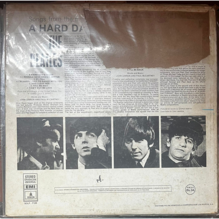 The Beatles - A Hard Days Night reverso