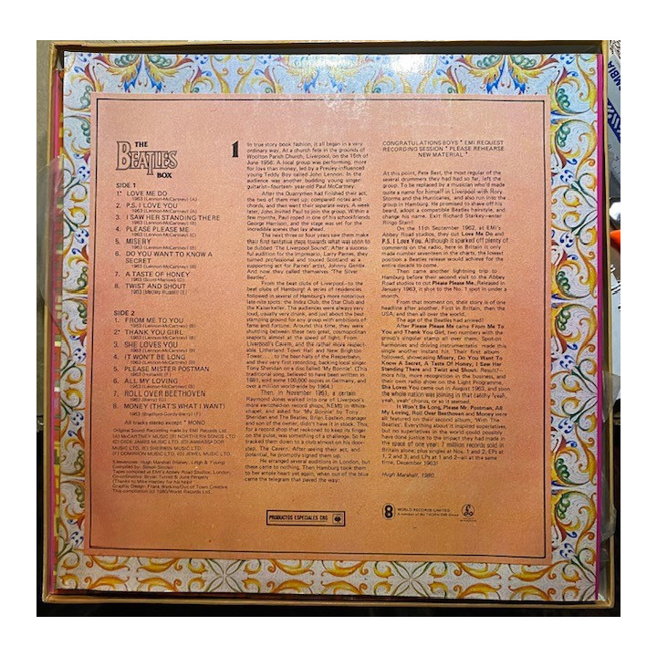 The Beatles - The Beatles Box (8 vinilos) reverso