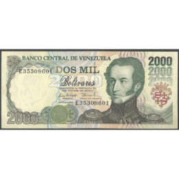 Venezuela 2.000 Bolivares 6 Ago 1998 E 8 Dig P77c