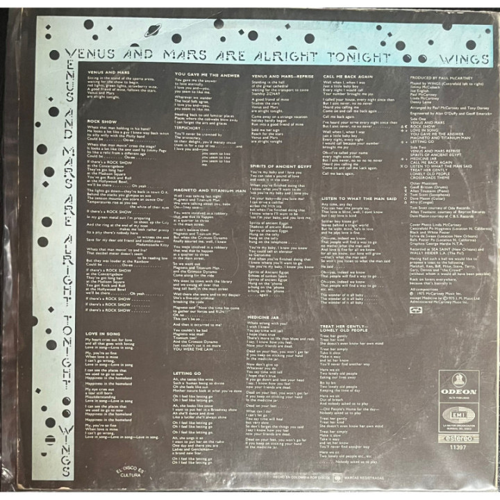 Paul McCartney - Venus and Mars reverso