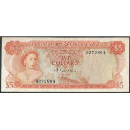 Bahamas 5 Dollars L1974 P37a