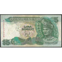 Malaysia 5 Ringitt ND1989 P28b