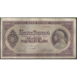 Hungria 100 Pengo 5 Abr 1945 P111b