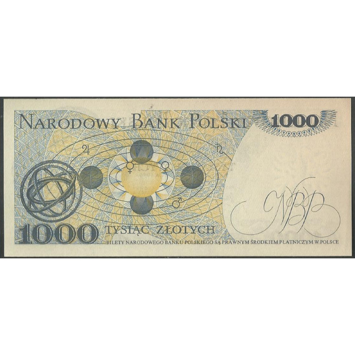 Polonia 1.000 Zlotych 1 JUN 1979 P146b reverso