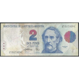 Argentina 2 Pesos ND1993 Serie C P340b