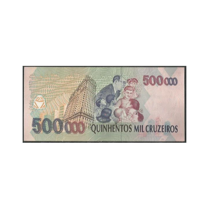 Brasil 500.000 Cruzeiros ND1993 Firma 30 P236a reverso