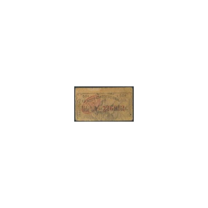 Mexico - Ejercito Constitucional 50 Centavos 1916 Ps989