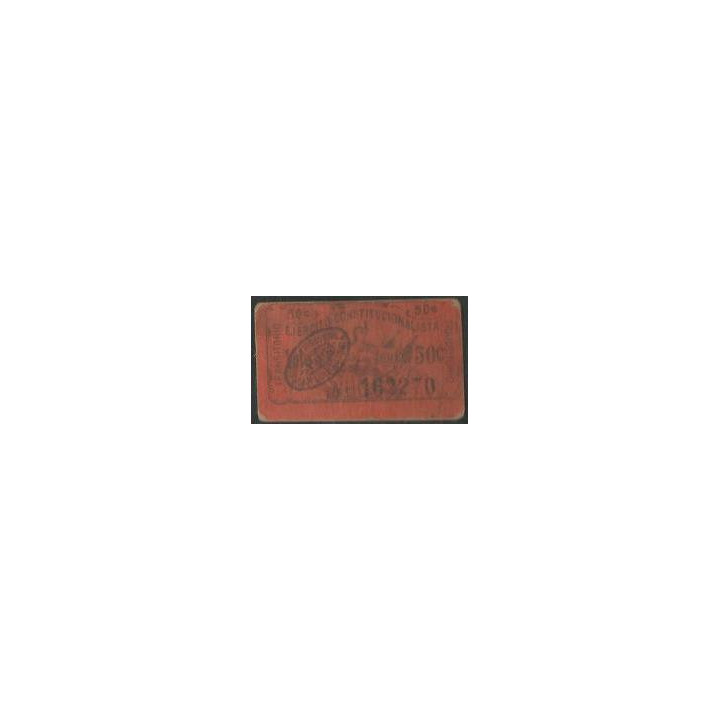 Mexico - Ejercito Constitucional 50 Centavos 1915 Ps989
