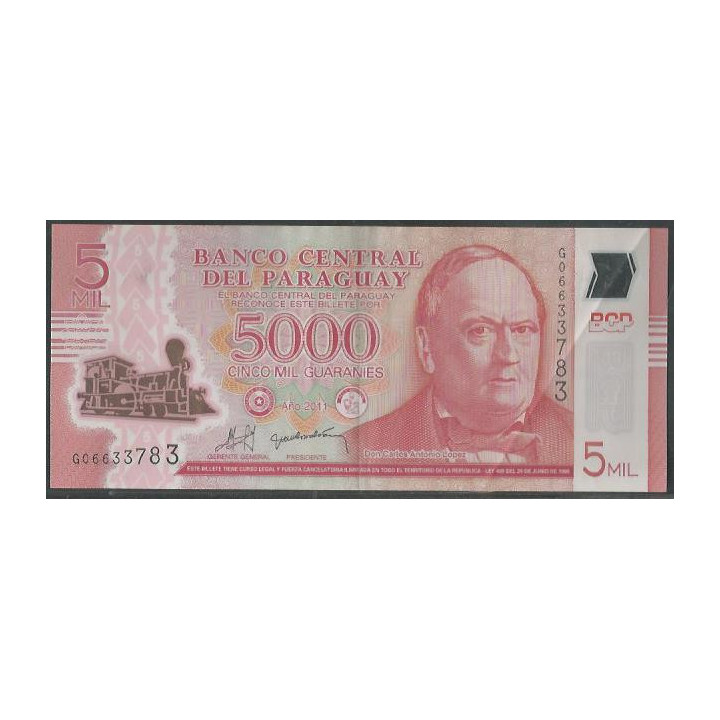 Paraguay 5.000 Guaranies 2011 P234a