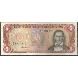 Rep. Dominicana 5 Pesos 1988 P118c