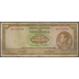 Venezuela 100 Bolivares 78 May 1963 N 7 Dig P48a