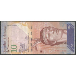 Venezuela 10 Bolivares 29 Oct 2013 W 8 Dig P90d