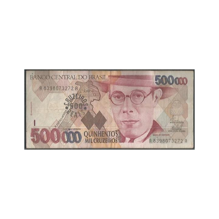 Brasil 500 Cruzeiros Reais ND1993 Firma 32 P239a