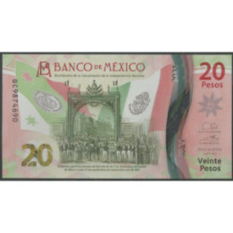 Mexico 20 Pesos 5 Oct 2021 Serie BC P132