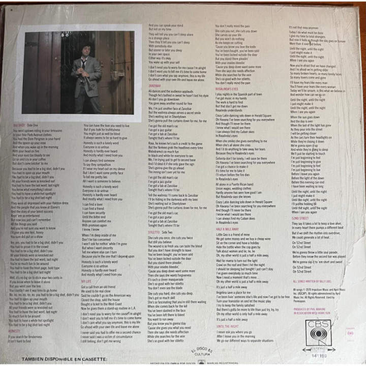 Billy Joel - 52nd Street reverso